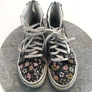 Little Girls Floral SK8 Hi Vans